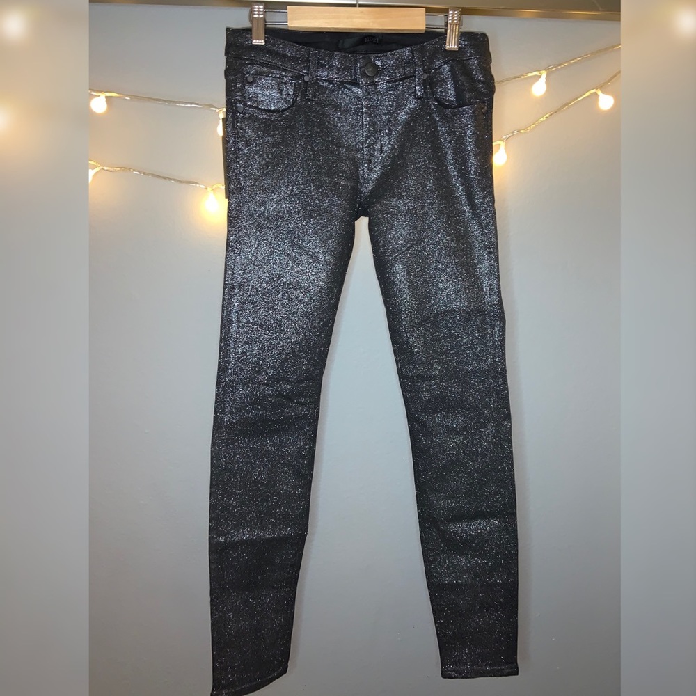 1921 Black glitter skinny jeans